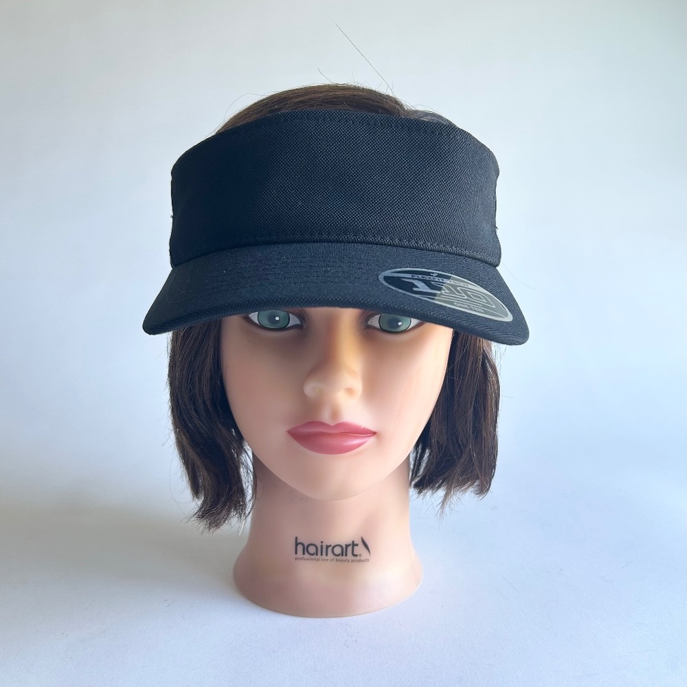 New 110 One Ten Flexfit Tech Black Polyester Adjustable Strap Cap One Size